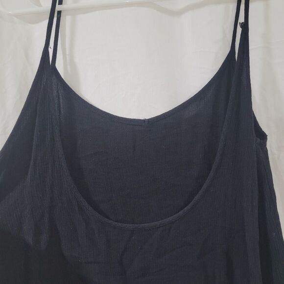 Womens Size Small Black Flowy Abstract Hem Tank Top - Picture 3 of 3